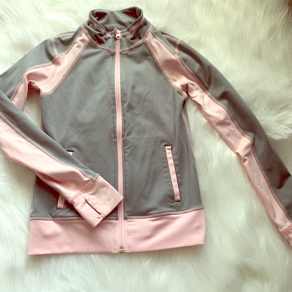 Girls pink and gray Zella zip up